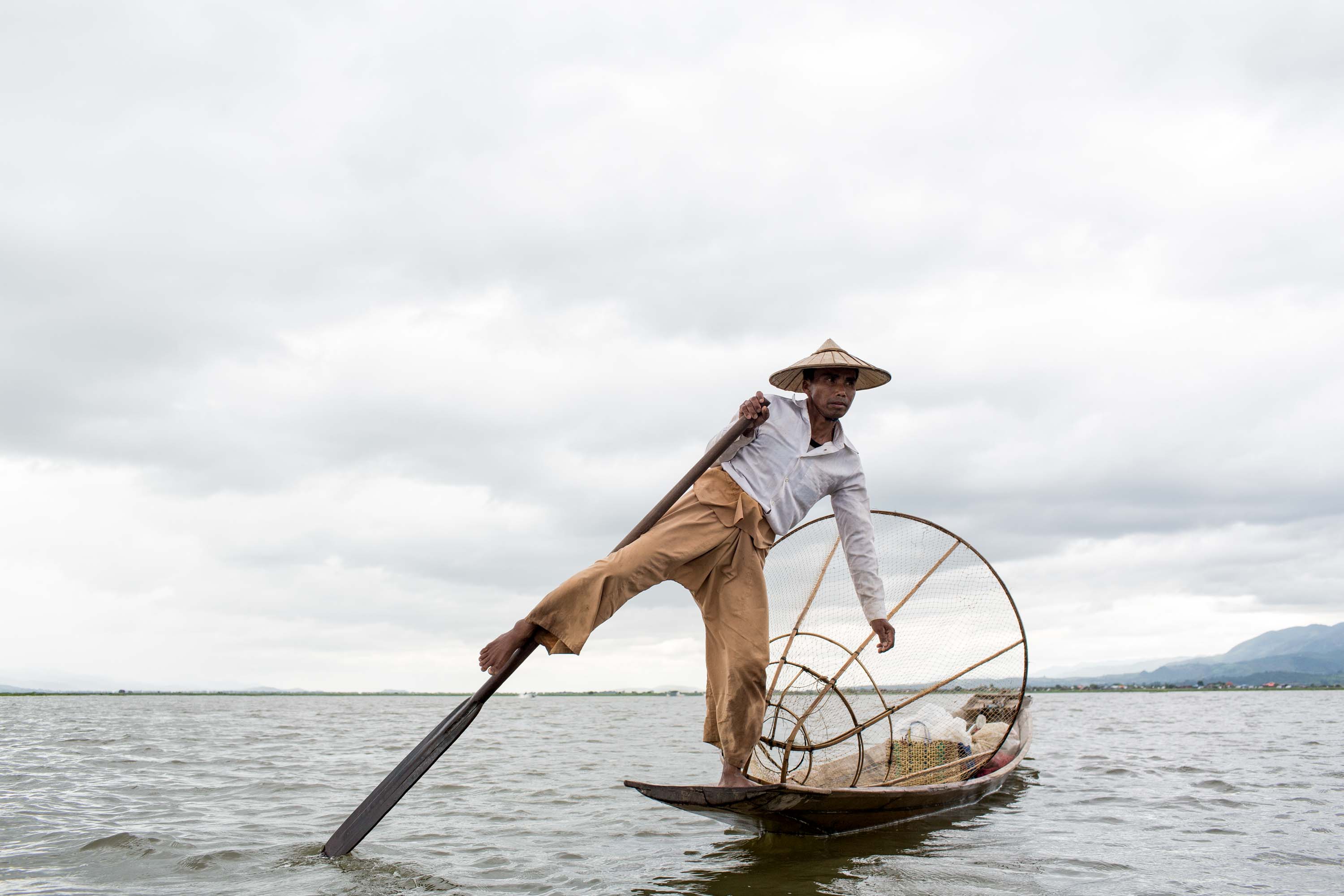 Fisherman in Inle lake Myanmar