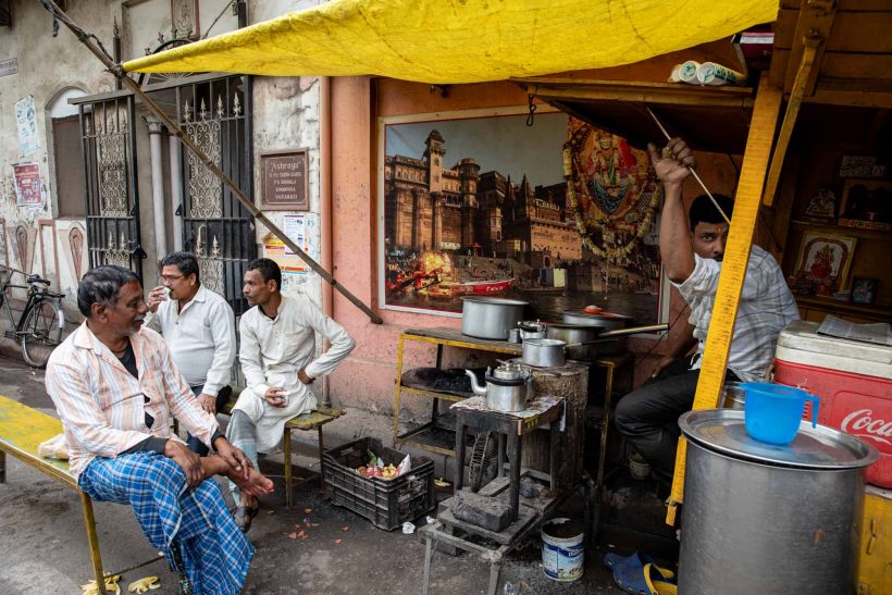 Chai Place in the street of Banares